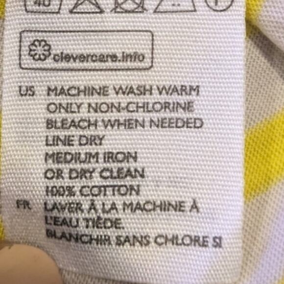 COS Relaxed Fit Yellow and White Striped Crew Neck T-shirt - Picture 4 of 5